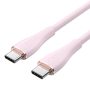   Vention USB-C 2.0/M -> USB-C 2.0/M, (5A,szilikon,pink), 1,5m, kábel