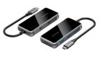   Vention USB-C -> HDMI/USB 3.0x3/SD/TF/PD (0,15m, szürke, tükrös felületű), Dokkoló