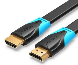 Vention HDMI,  (lapos, fekete) , 5m, kábel