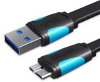   Vention USB-A 3.0/M -> Micro USB-B,  ( lapos,fekete),  0,5m, kábel