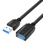 Vention USB 3.0,  (hosszabbító, fekete), 1m, kábel