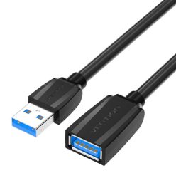 Vention USB 3.0,  (hosszabbító, fekete), 1,5m, kábel